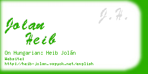 jolan heib business card